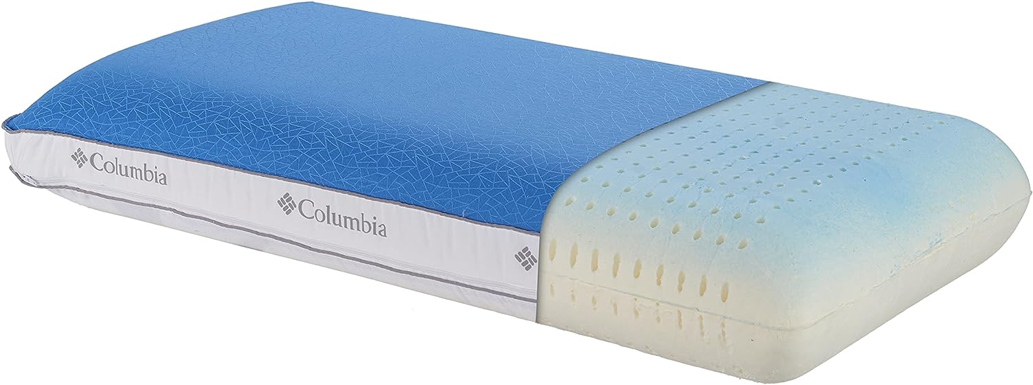 Columbia Cooling Gel Memory Foam Pillow - Comfortable and Supportive with Cooling & Breathable Features - Removable Washable Cover. King
