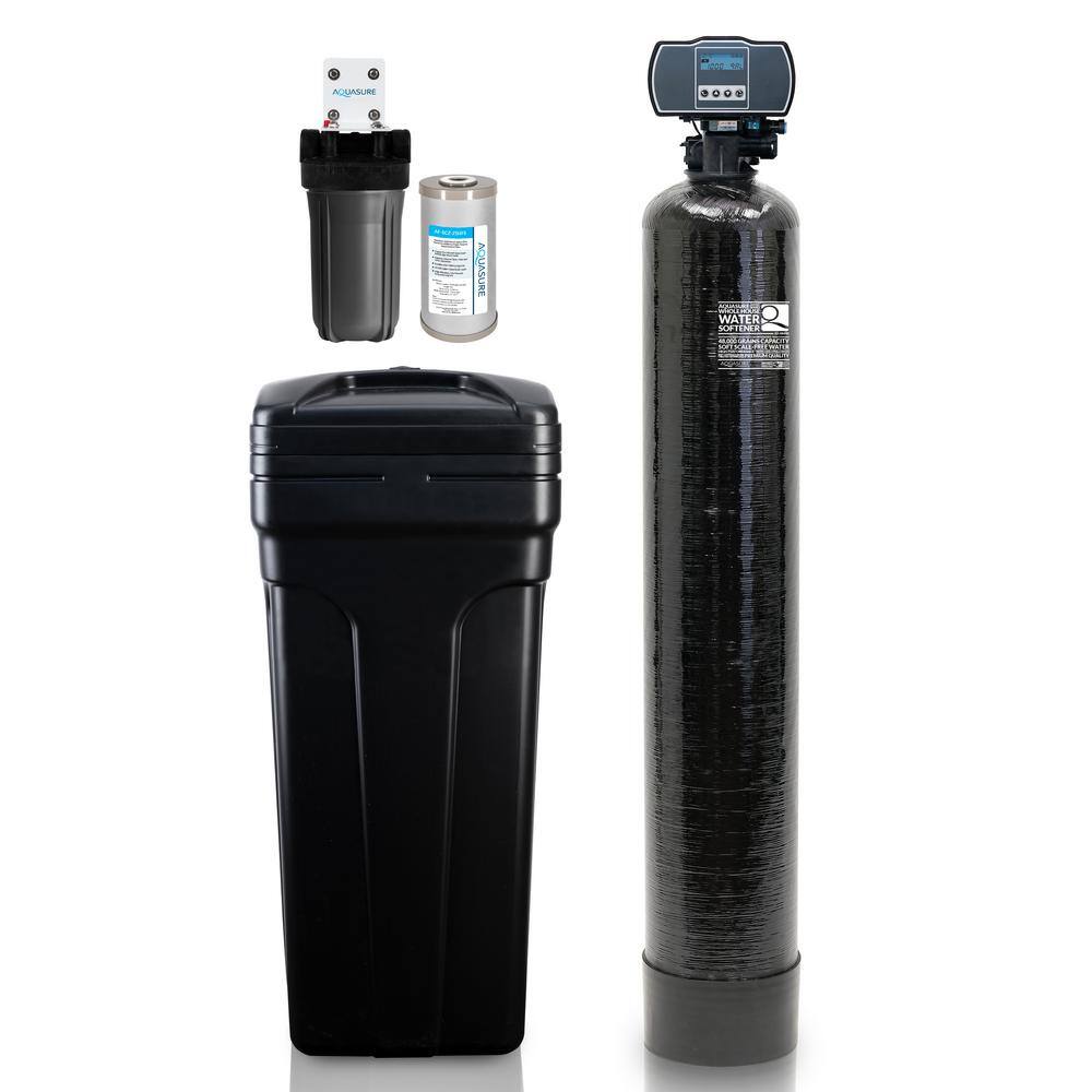 AQUASURE 1004744385 Harmony Series 48.000 Grain Electronic Metered Water Softener with Sediment and Carbon Pre-Filter