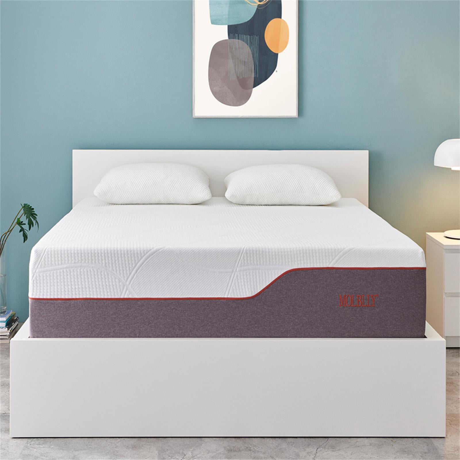 Molblly 10 inch Medium Gel Memory Foam Mattress in a Box.Queen Mattress