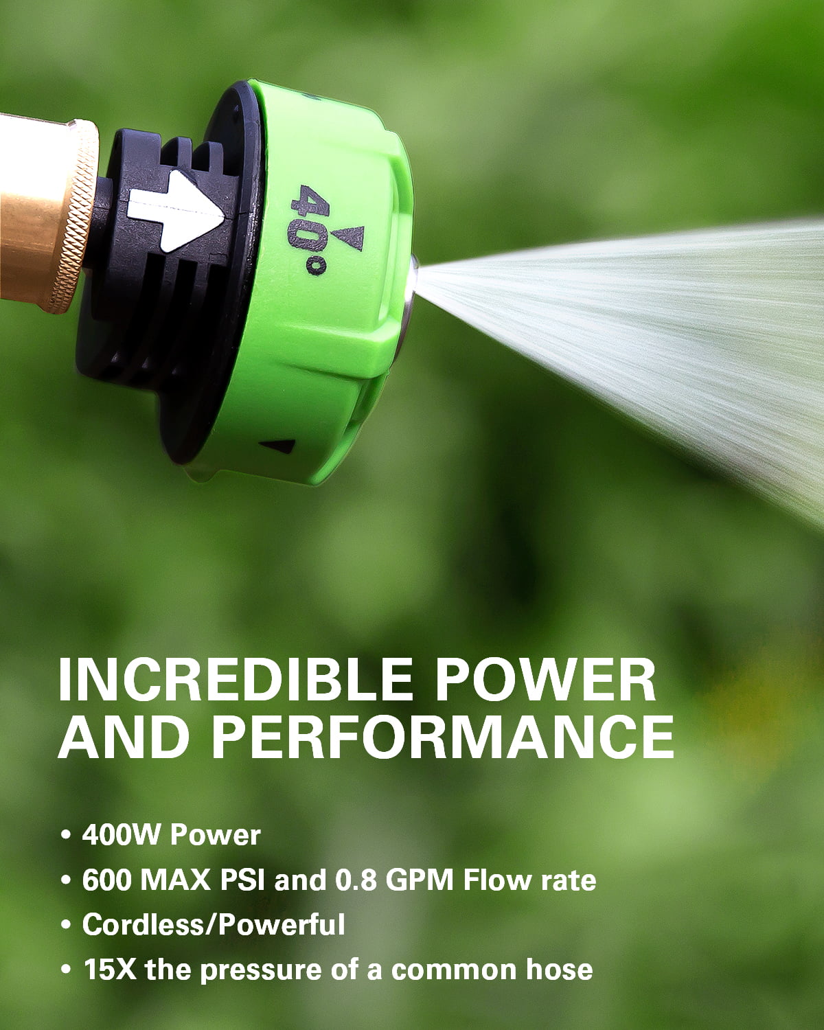 Greenworks 24V 600-PSI Cordless Power Cleaner with 4.0 Ah USB Battery and Charger. 5119802