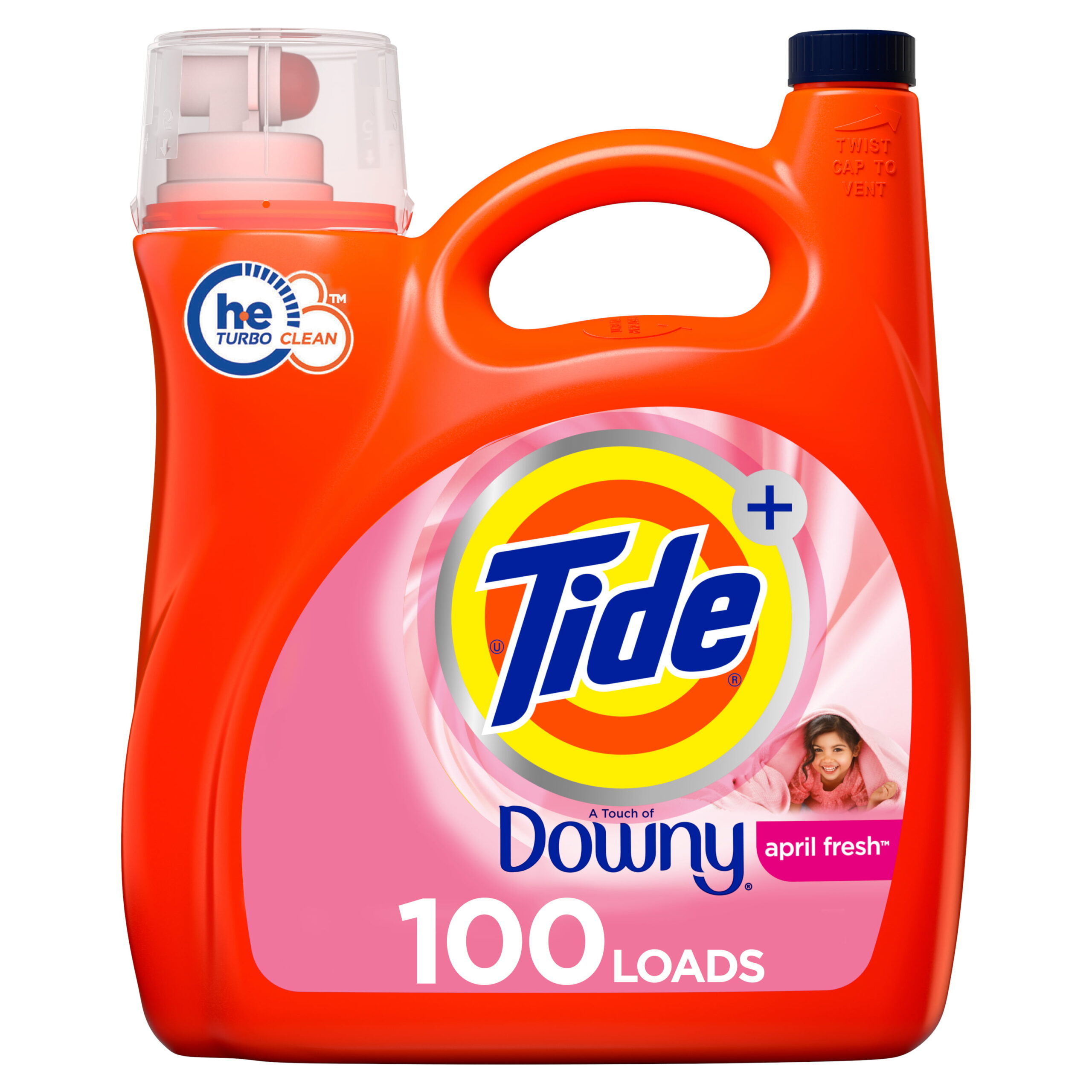 Tide Downy April Fresh He. 100 Loads Liquid Laundry Detergent. 154 fl oz