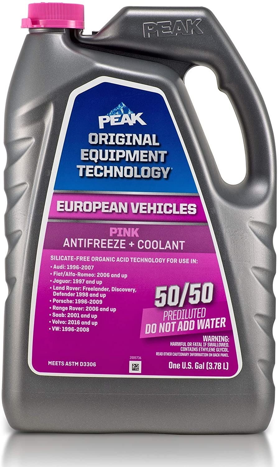 PEAK OET Extended Life Pink 50/50 Prediluted Antifreeze. Coolant. 1 Gal.