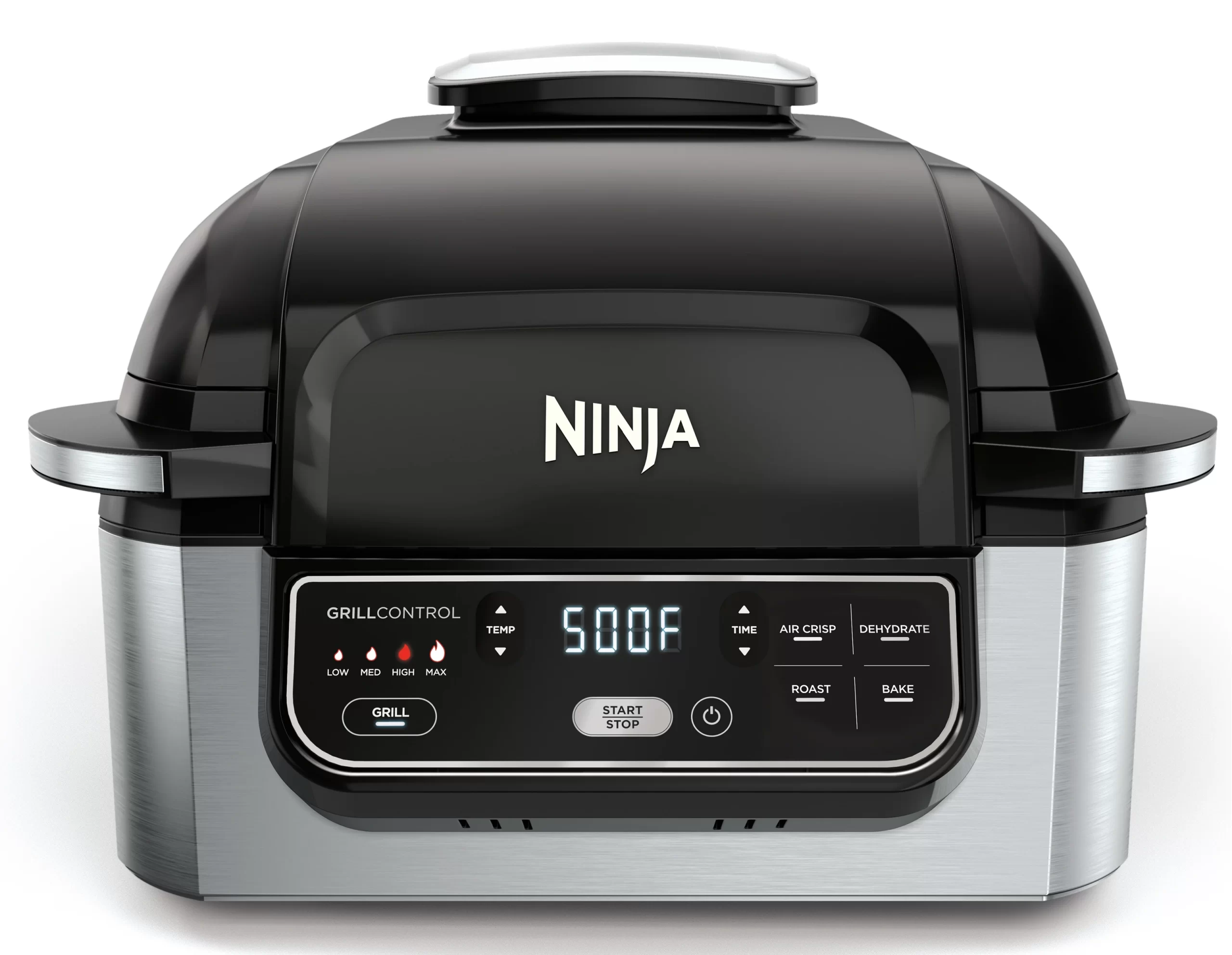 Ninja AG302 Foodi 5-in-1 4-qt. Air Fryer. Roast. Bake. Dehydrate Indoor Electric Grill Black and Silver