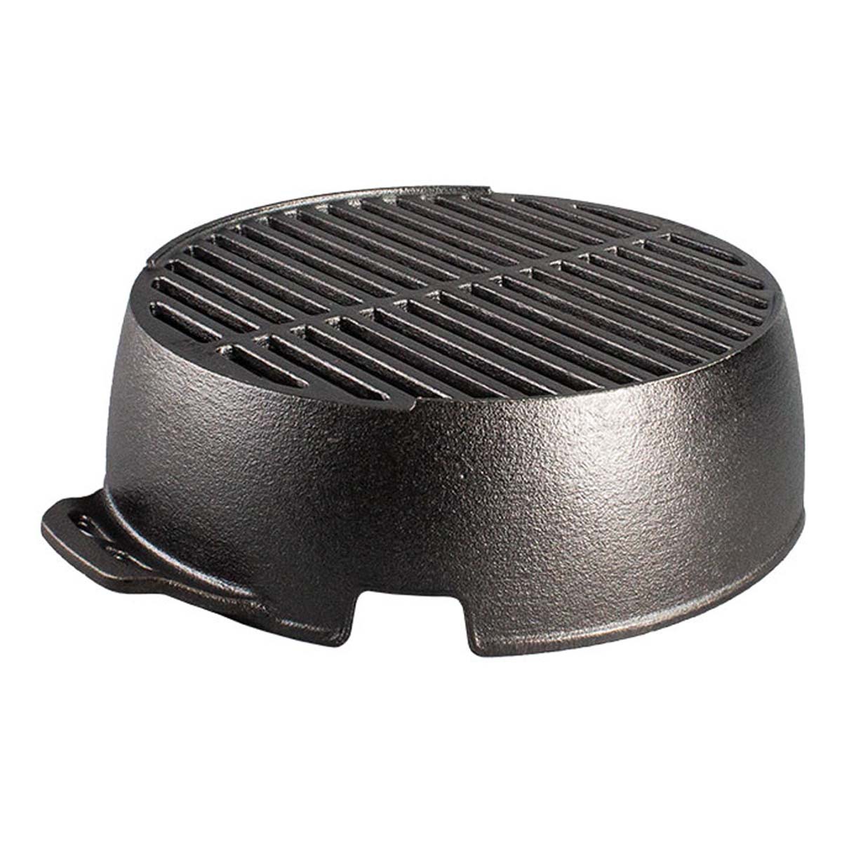 Lodge L12RG Cast Iron Round Kickoff Grill. 12 inch. Black