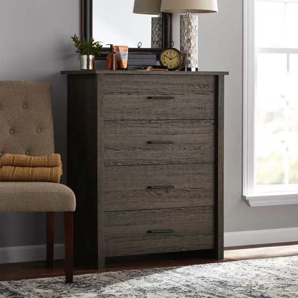 Mainstays Hillside 4-Drawer Vertical Dresser. Espresso