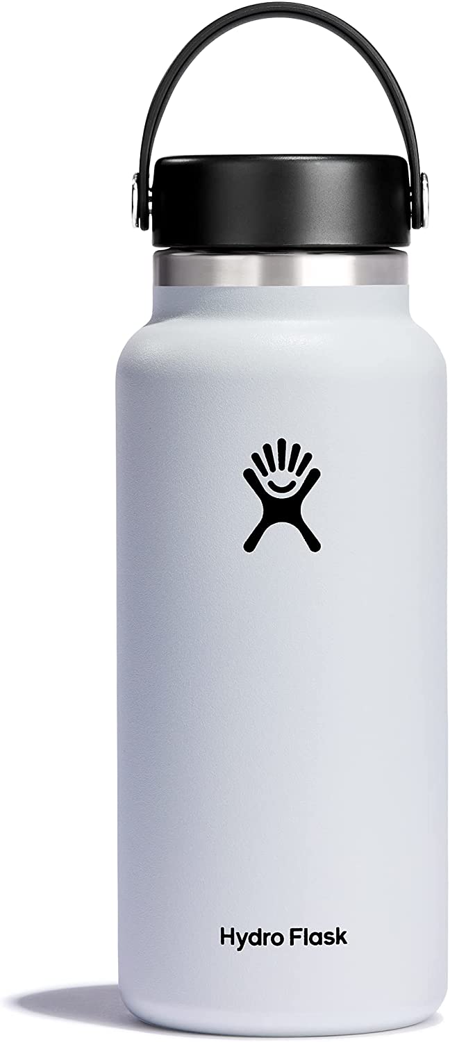 Hydro Flask 32oz Wide Mouth Bottle (White)