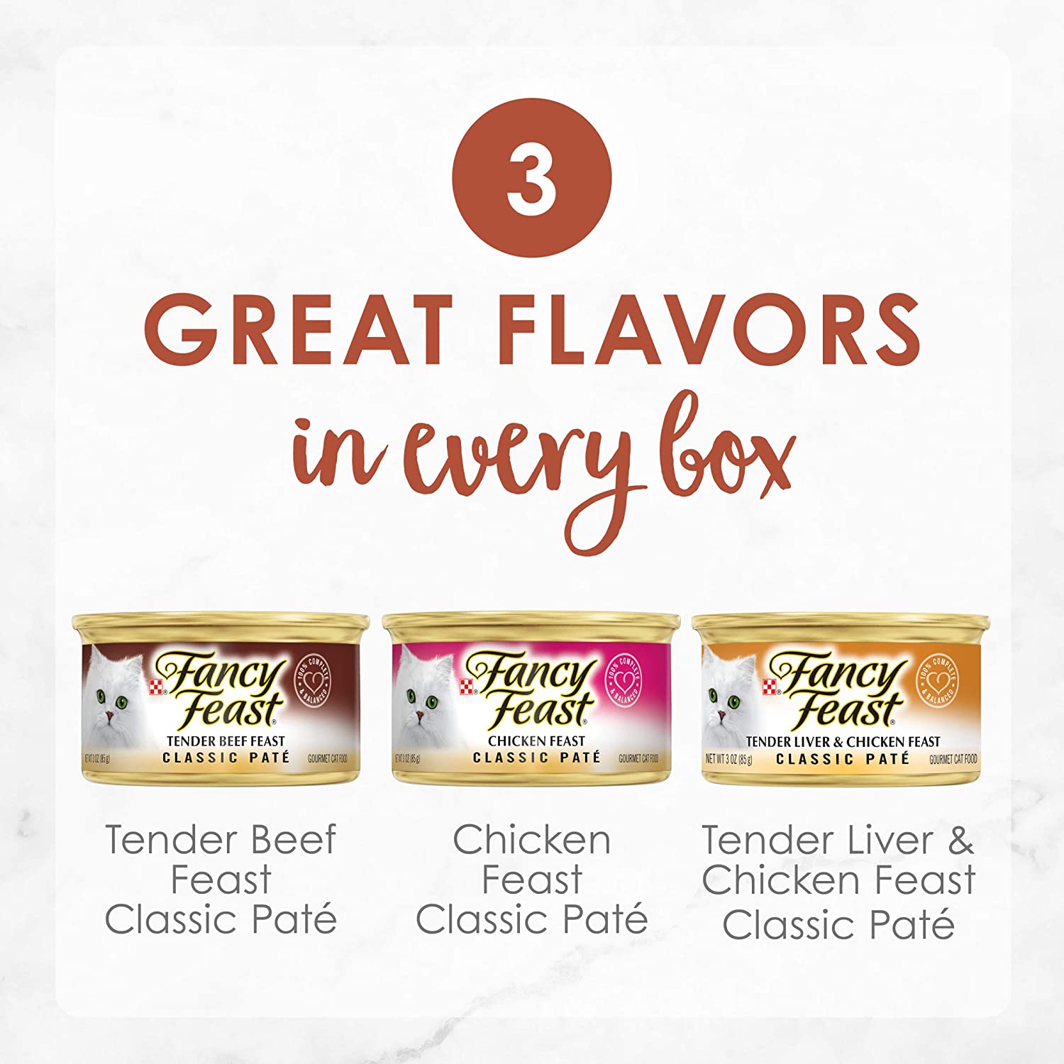 Purina Fancy Feast Pate Wet Cat Food Variety Pack. Classic Collection Chicken and Beef - (24) 3 oz. Pull-Top Cans