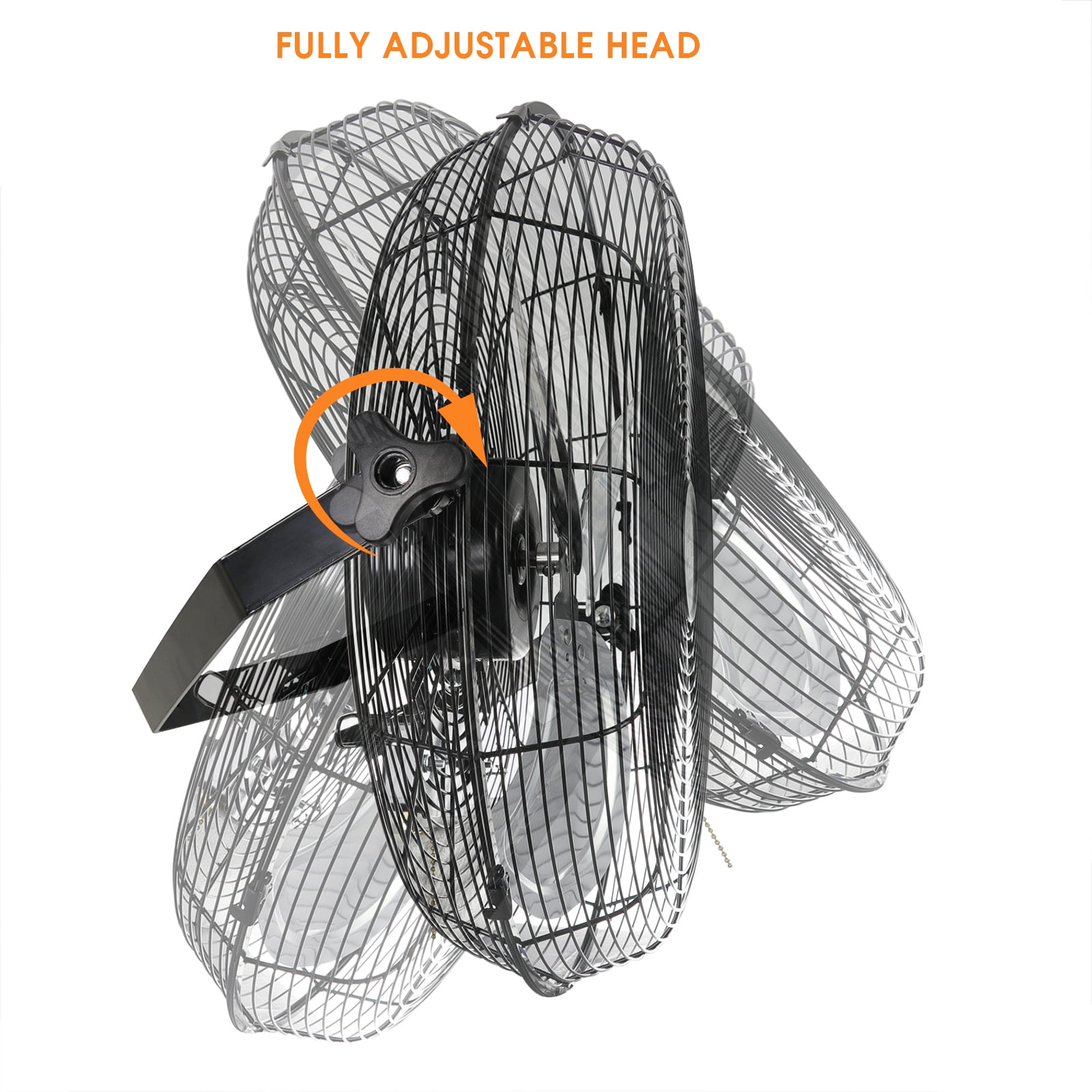 Vie Air Dual Function 18″ Wall Mountable Floor Fan with 3 Speed Settings