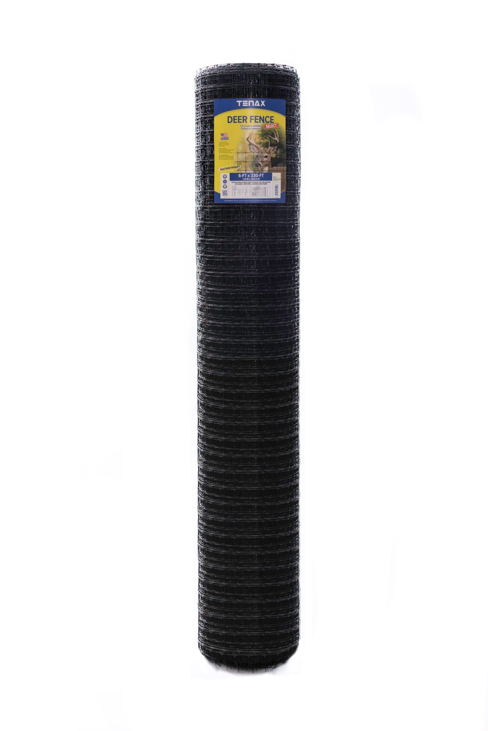 Tenax 300-ft x 6-ft Black Hdpe Extruded Mesh Rolled Fencing with Mesh Size 2-in x 2-in