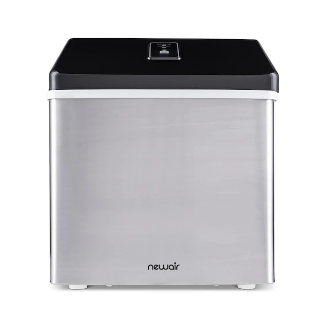 Newair Silver Counter Top Ice Maker Machine.Compact Automatic Ice Maker. Cubes Ready in under 15 Minutes.Portable Ice Cube Maker with Scoop and Basket.Perfect For Home/Kitchen/Office/Bar - ClearIce40