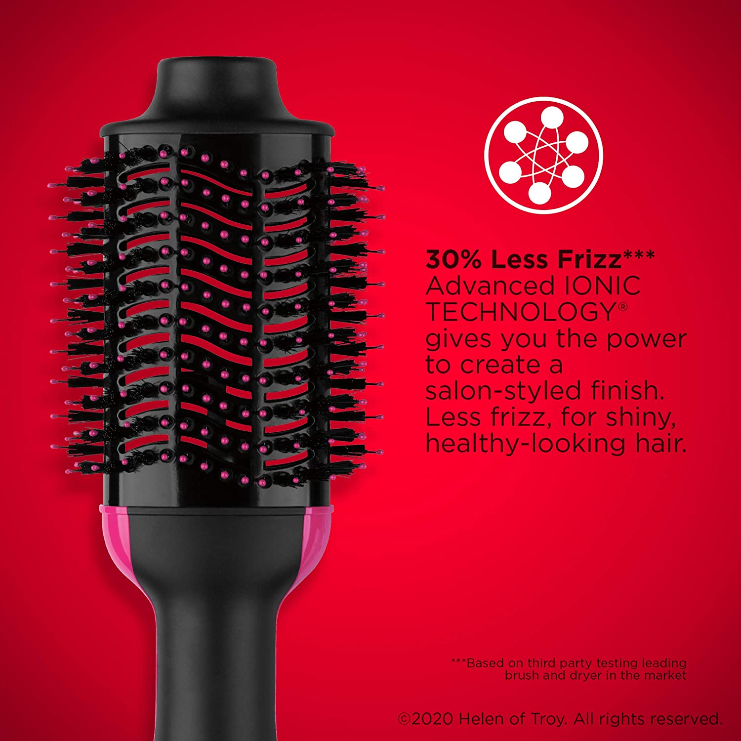 REVLON One-Step Hair Dryer And Volumizer Hot Air Brush. Black