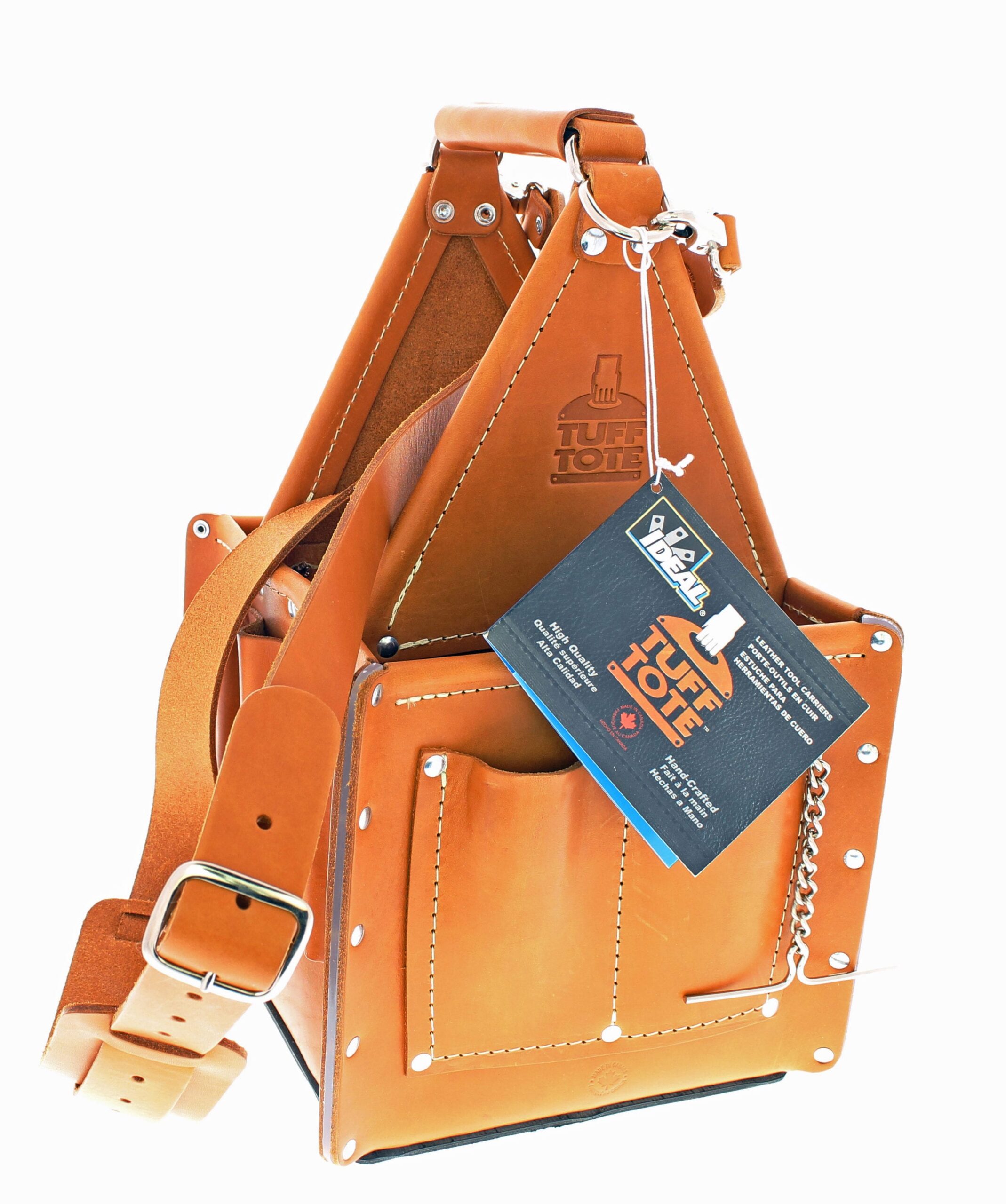IDEAL Tan Leather 10.75-in Electrician-s Tote