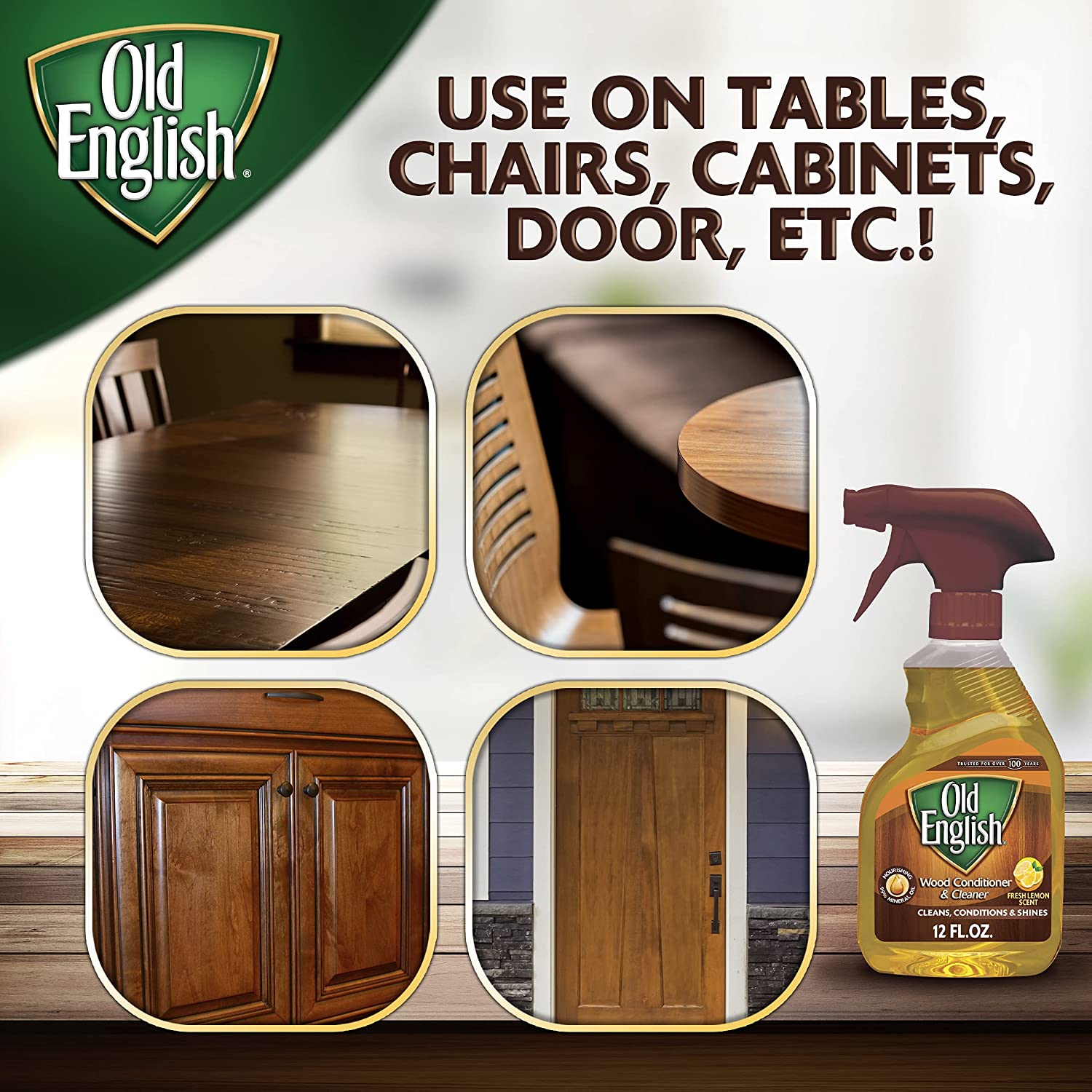 Old English Lemon Oil Furniture Polish. 12 Fl Oz Bottle (Pack Of 6)