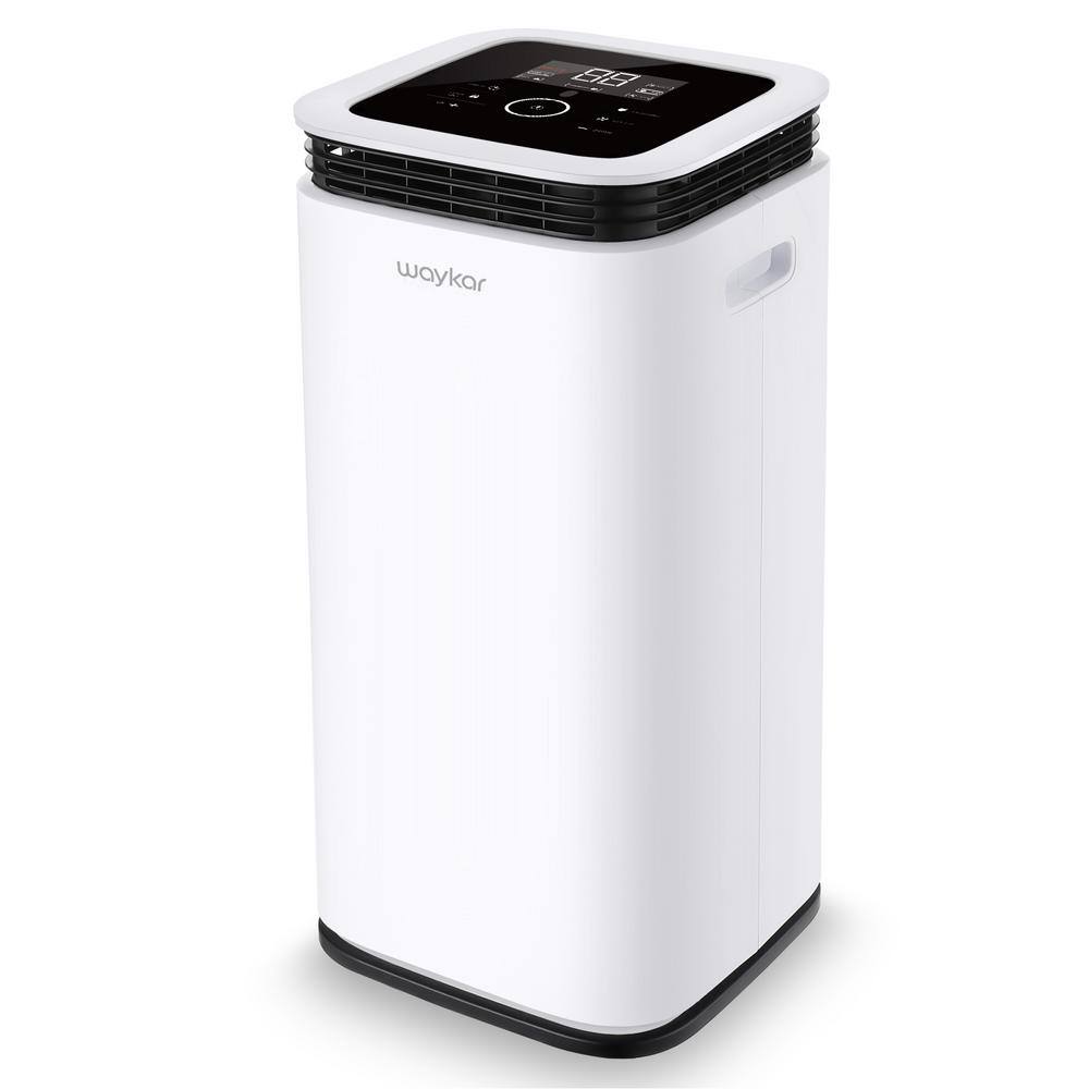 waykar HDCX-PD253B 70-Pint Capacity Smart Dehumidifier Covering Up To 5.000 Square Feet With 1.18 Gallon Water Tank And Four Water Outlets