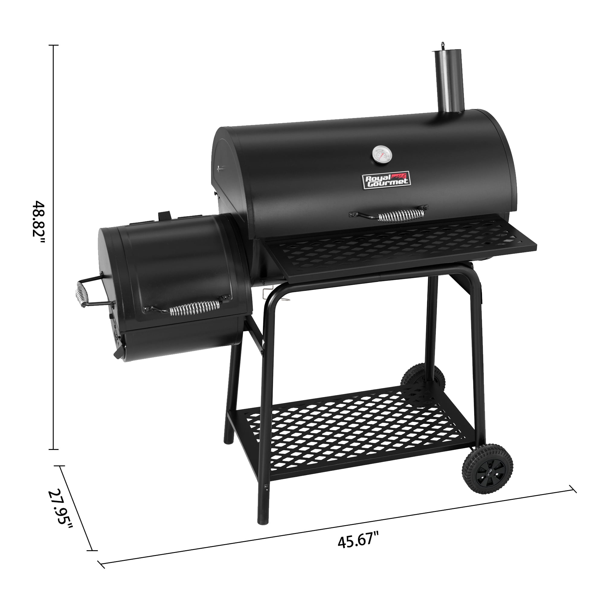Royal Gourmet 30″ CC1830FG. Charcoal Grill with Offset Smoker with High Heat-Resistant BBQ Gloves