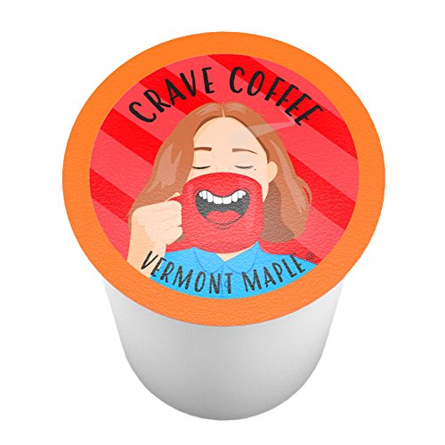 Crave Beverages Flavored Coffee Pods. Compatible with 2 K-Cup Brewers. Vermont Maple. 40 Count
