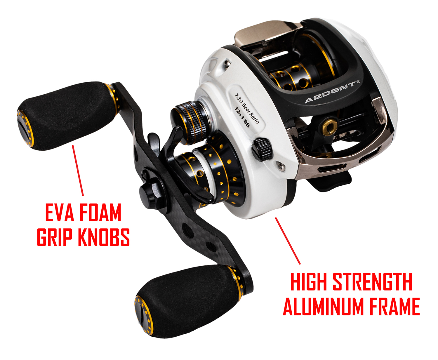 Ardent Apex Grand Baitcast Reel.7.3:1 Gear Ratio. Right Hand