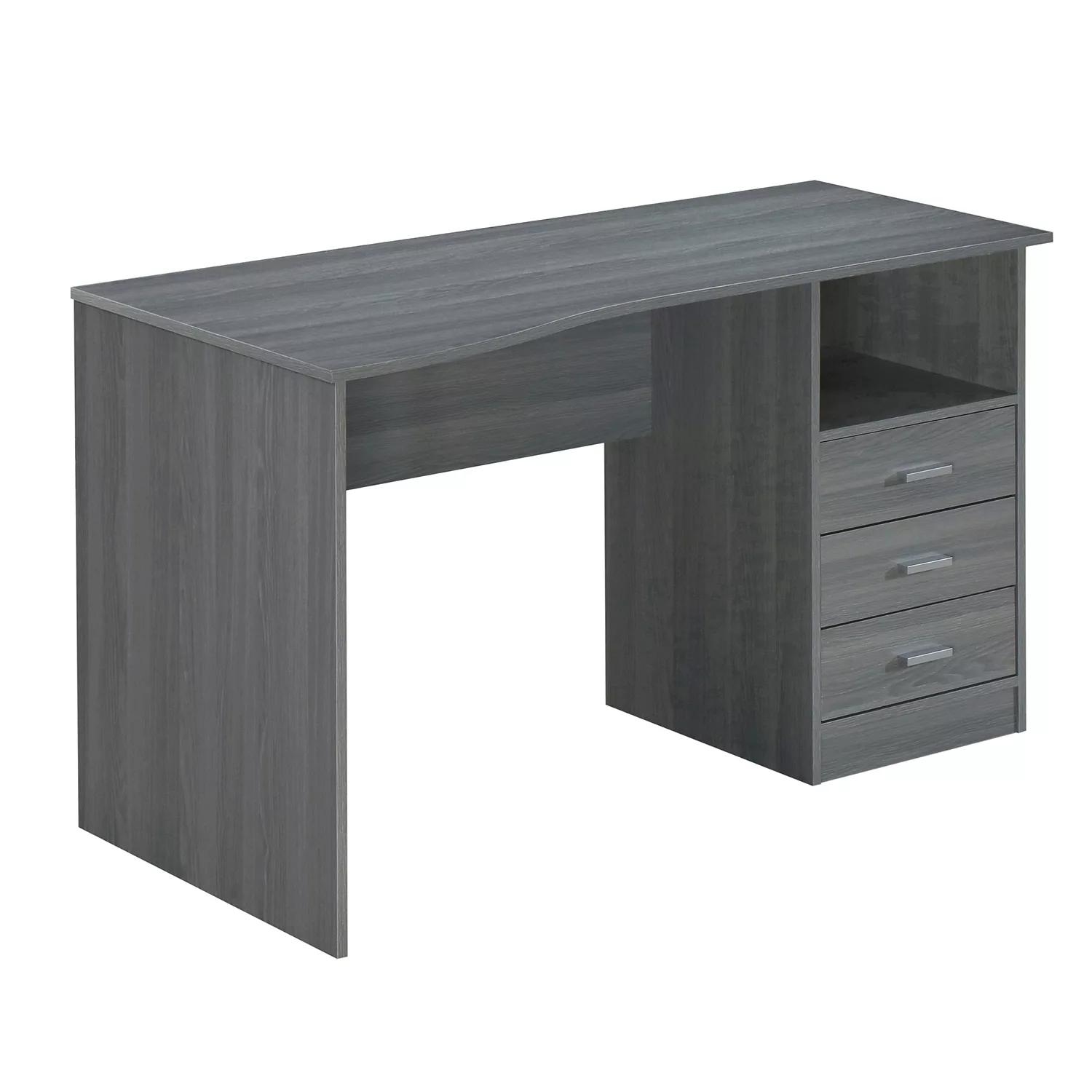 Techni Mobili Classic Computer Desk with Multiple Drawers. Grey