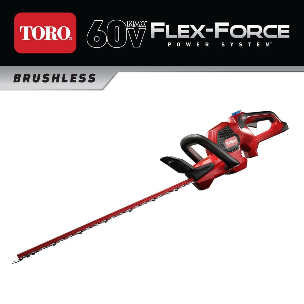 Toro 51840T Flex-Force 24 in. 60V Max Lithium-Ion Cordless Hedge Trimmer (Bare-Tool)