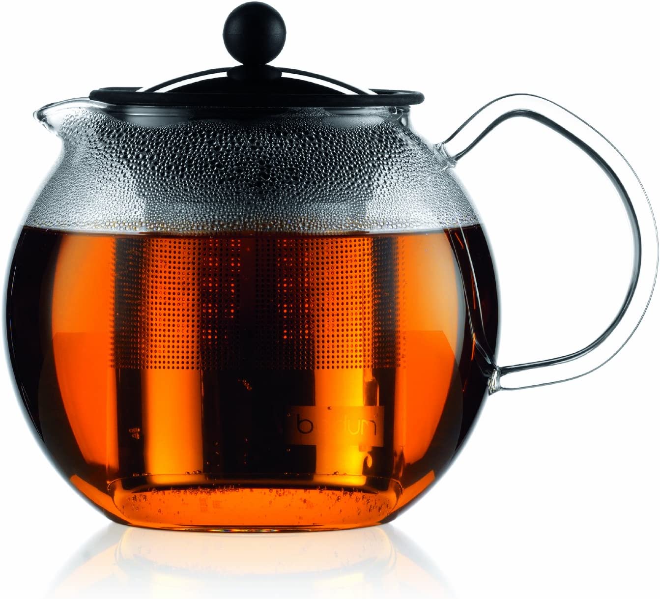 Bodum ASSAM Teapot. Glass Teapot with Stainless Steel Filter. 34 Ounce