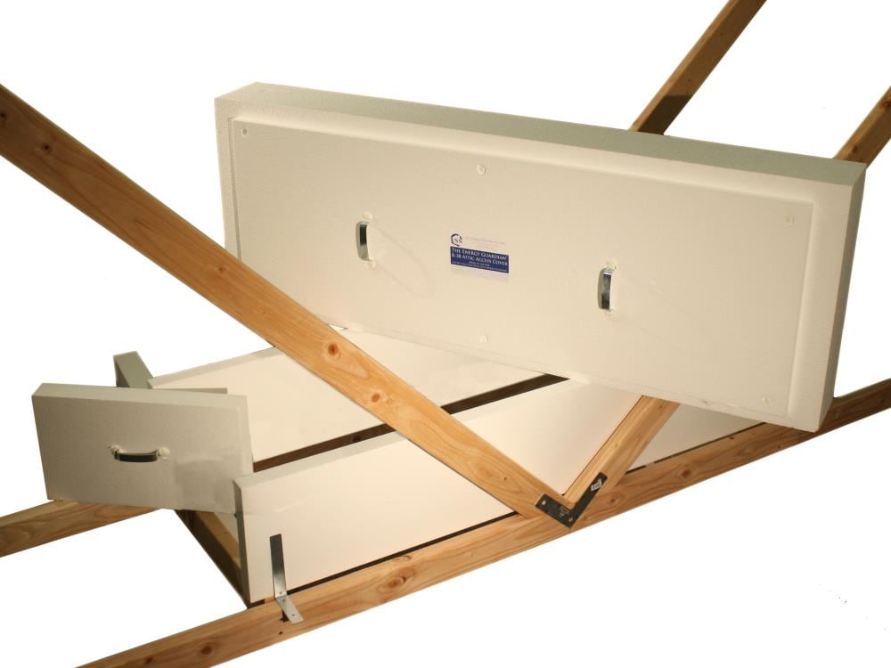 The Energy Guardian Folding Attic Ladder Cover 22.5-in X 61-in Trussed Pull-Down Ladder Cover