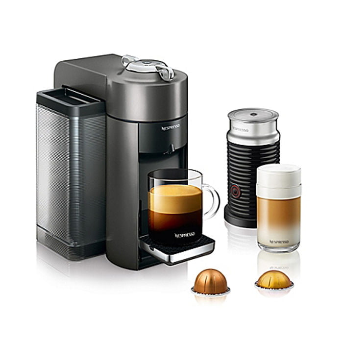 Nespresso Vertuo Coffee and Espresso Machine by De-Longhi with Aeroccino. Graphite Metal