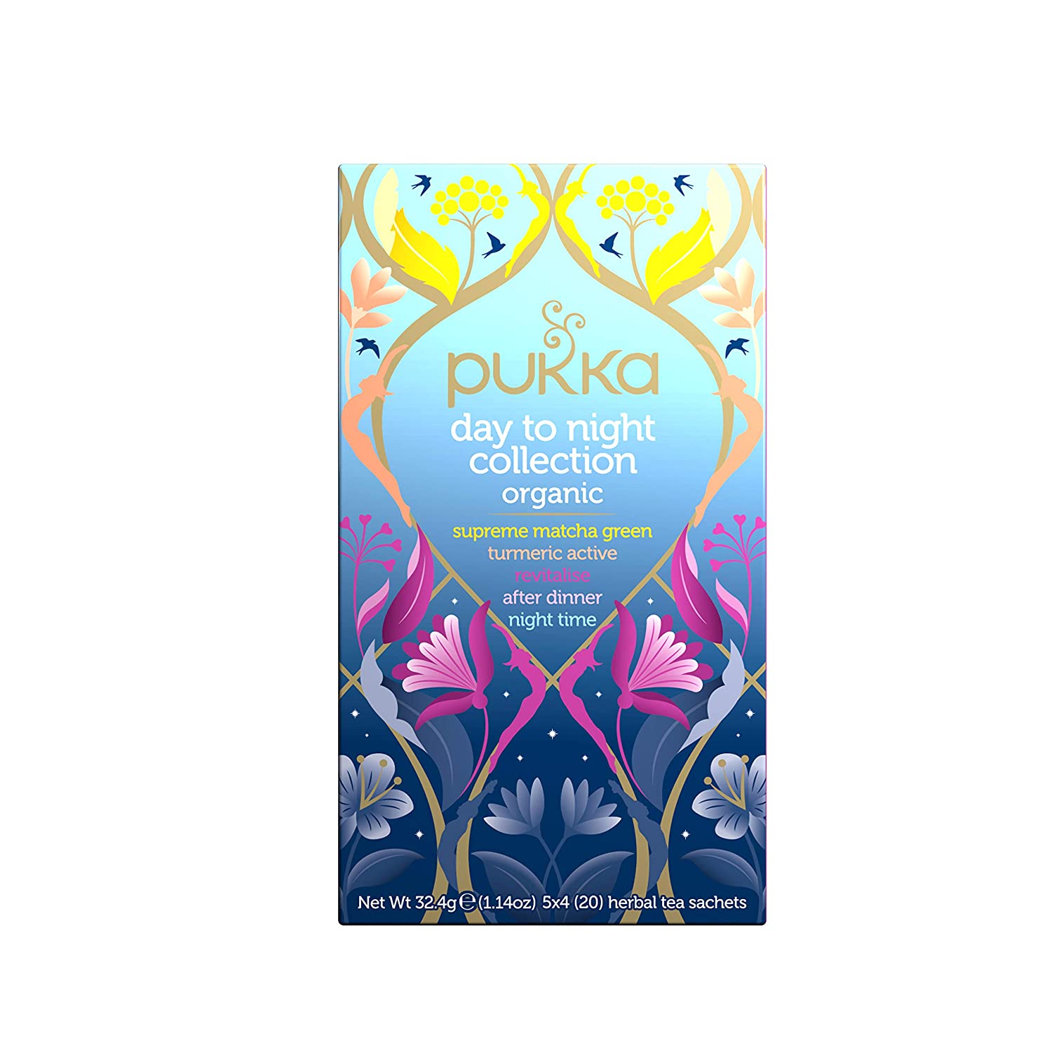 Pukka Herbs Day to Night Collection. Organic Herbal Teas. 3 Pack. 60 Tea Bags