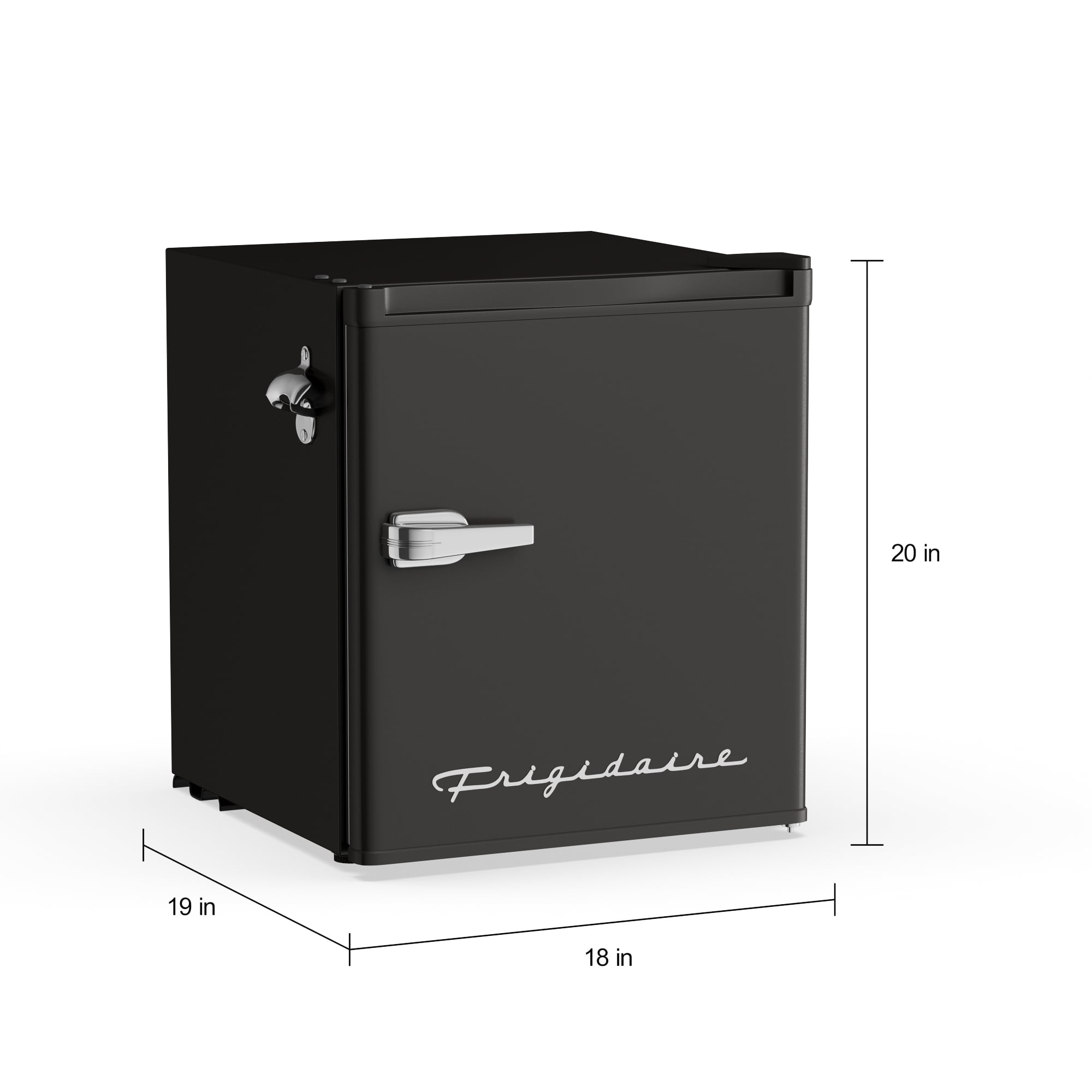 Frigidaire. 1.6 Cu ft Retro Dry Erase Compact Refrigerator With Side Bottle Opener. (EFR177). Black