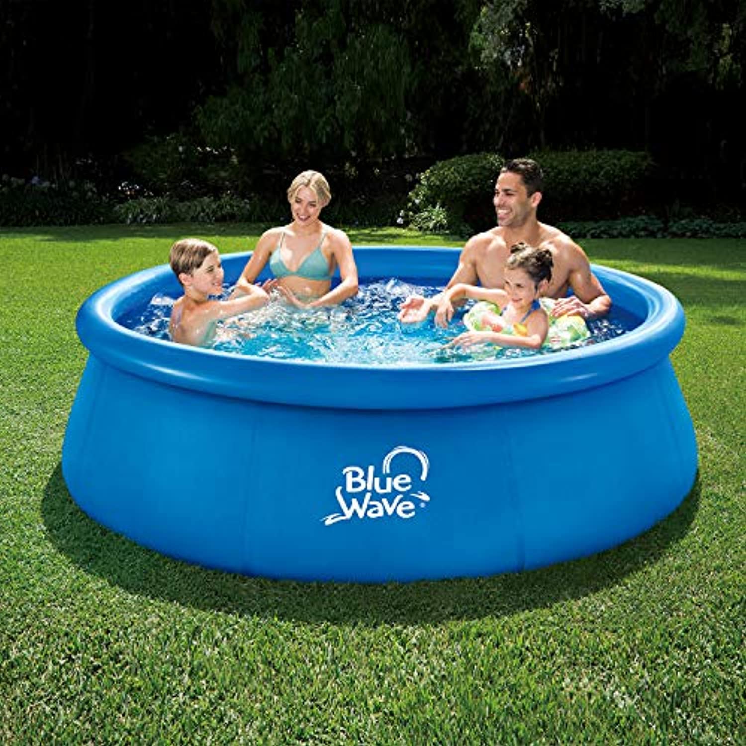 Blue Wave 9ft Round 30in Deep Speed Set Family Pool with Cover