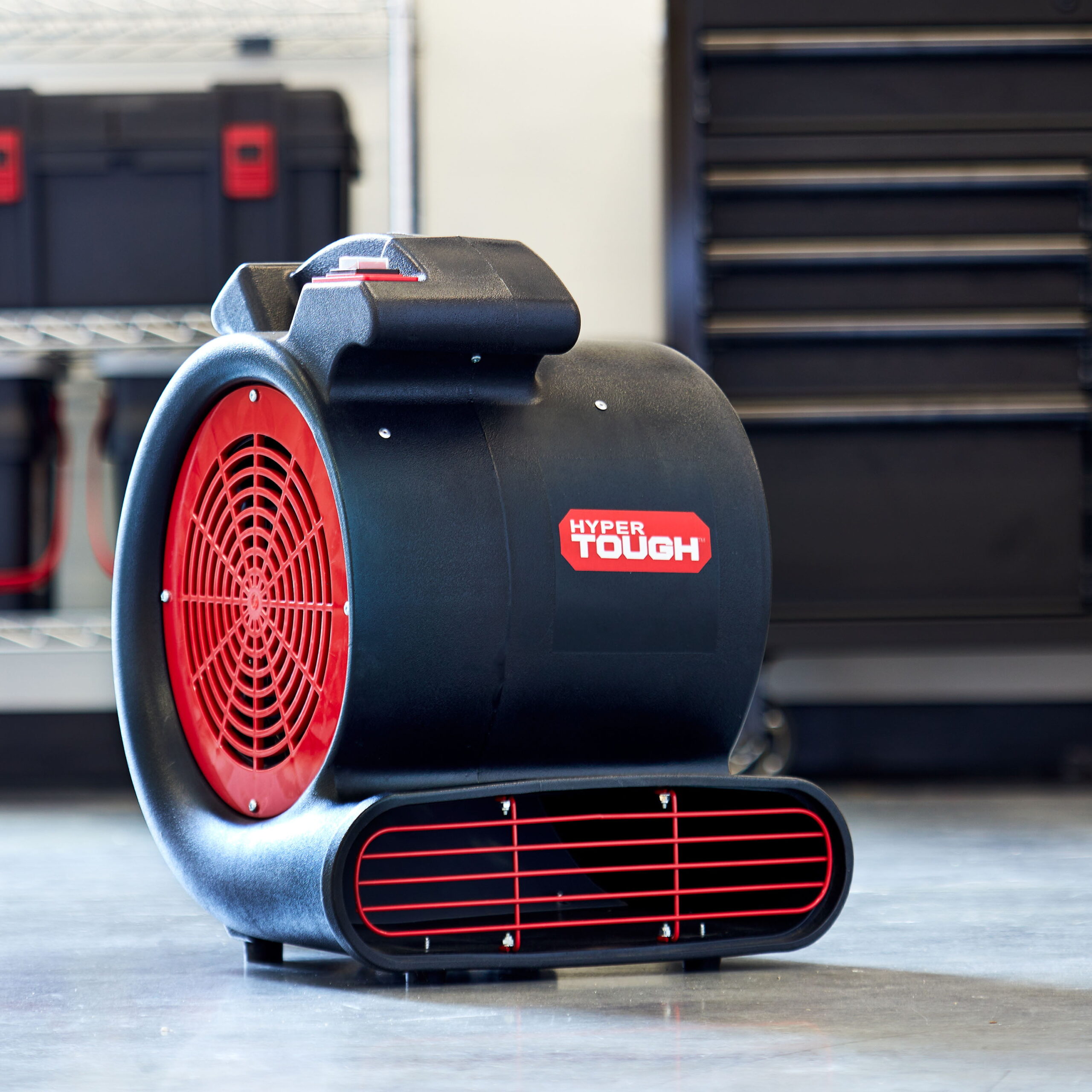 Hyper Tough 1/4 HP 2-Speed Utility Fan. Air Mover. Floor Carpet Dryer with 15ft Powercord. Black