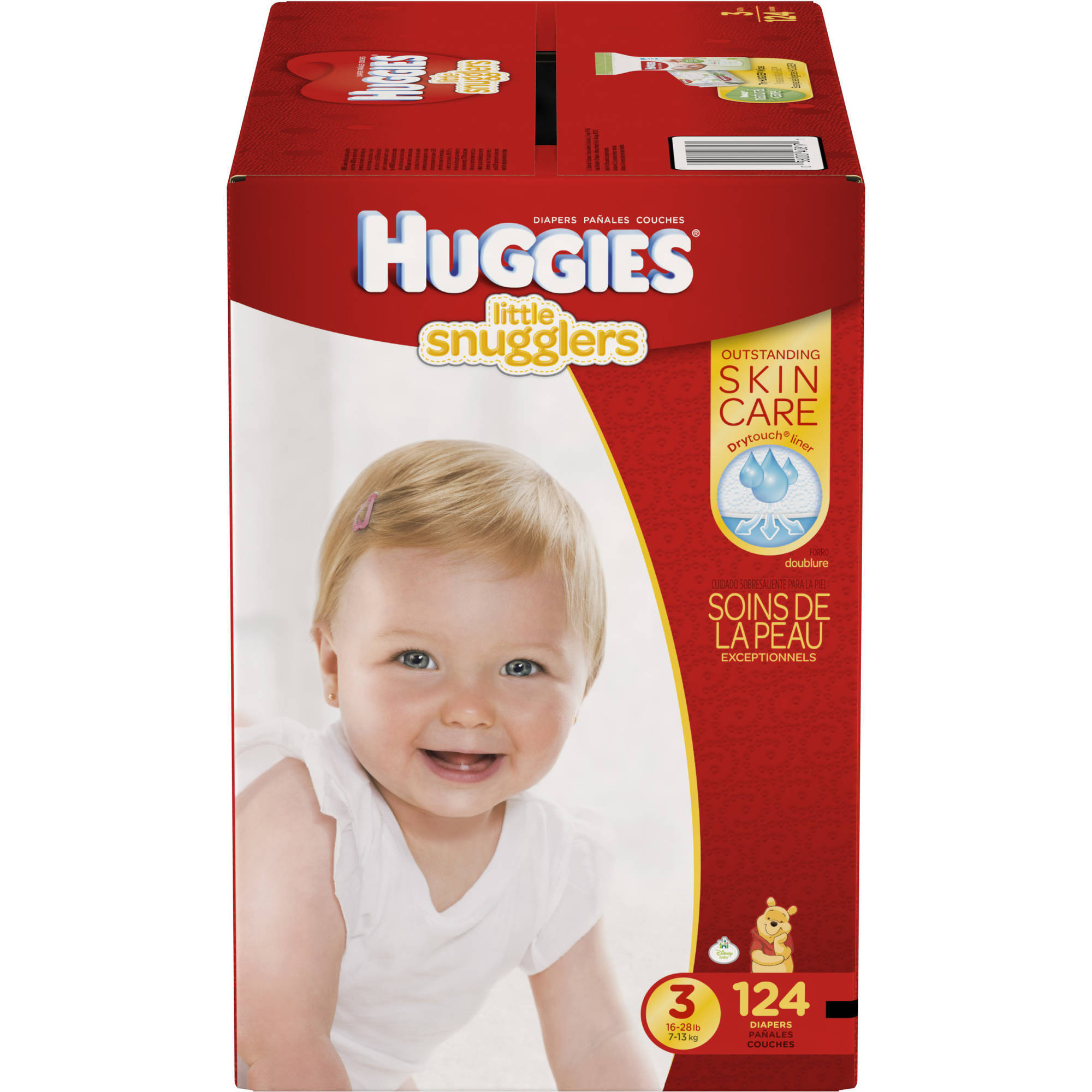 HUGGIES Little Snugglers Diapers. Size 3. 124 Diapers