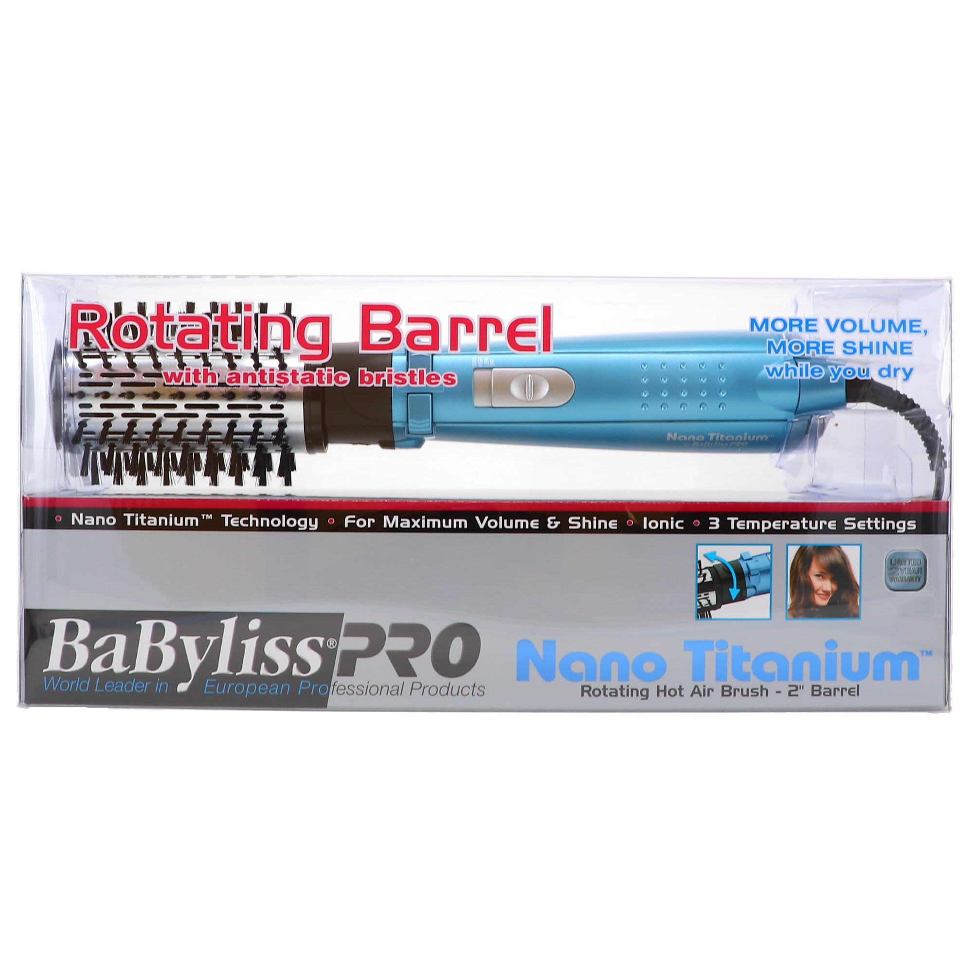BaBylissPRO Nano Titanium 2 Rotating Hot Air Brush