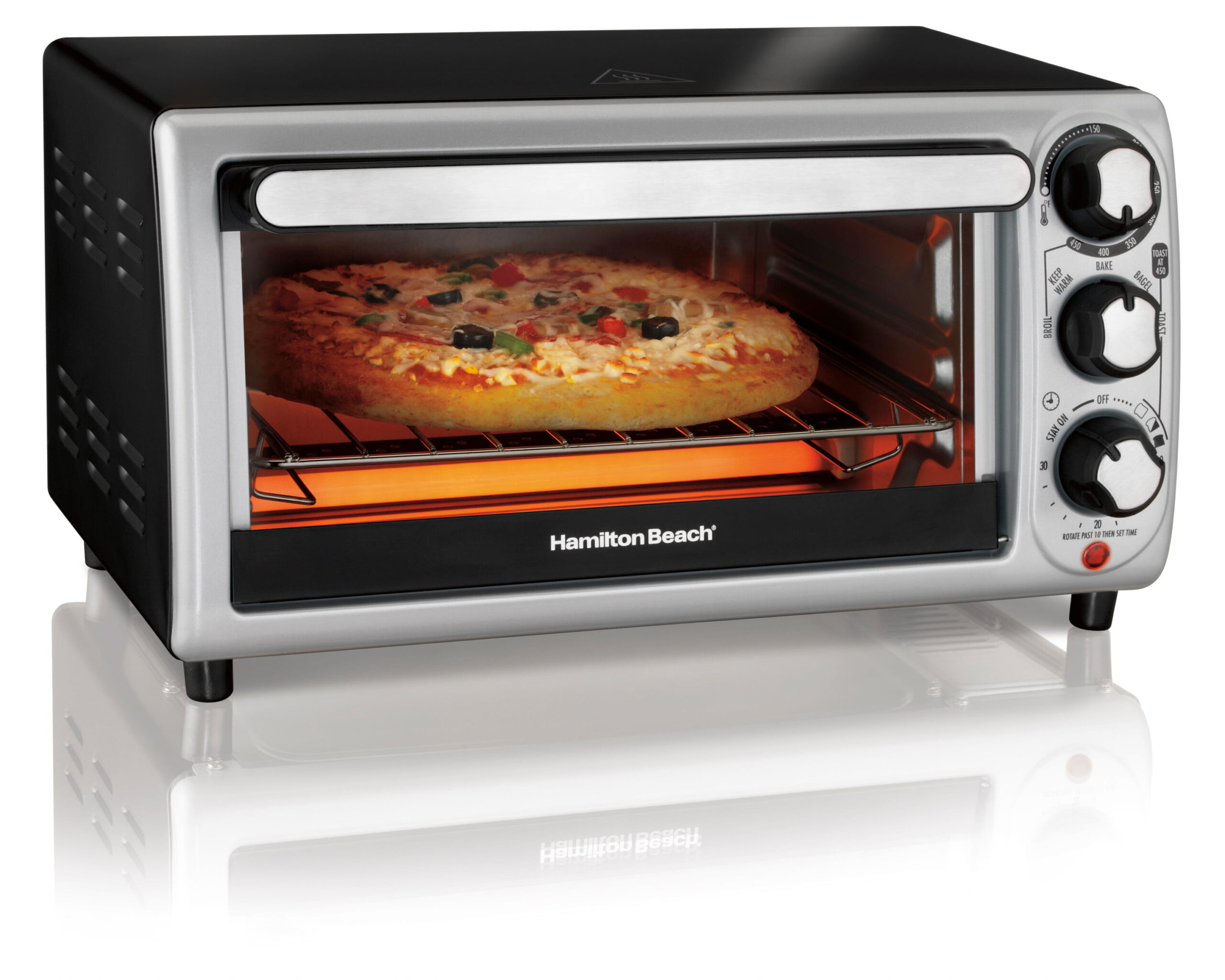 Hamilton Beach 4 Slice Toaster Oven. Silver. 31142