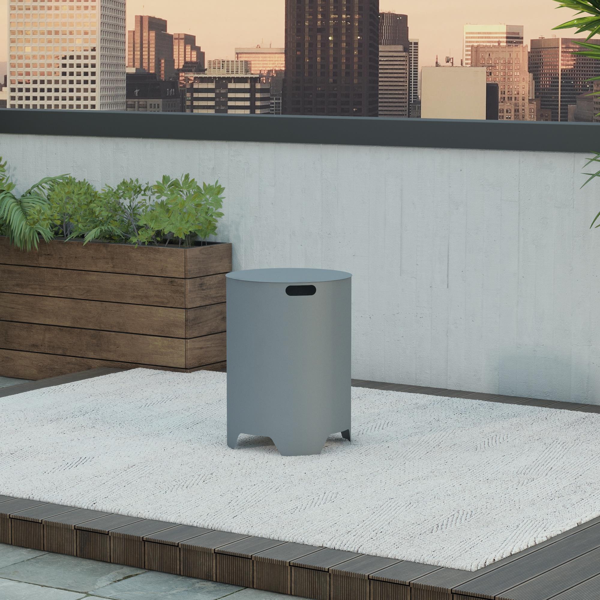 CosmoLiving by Cosmopolitan. Astra Collection. Propane Tank Holder. Dark Gray