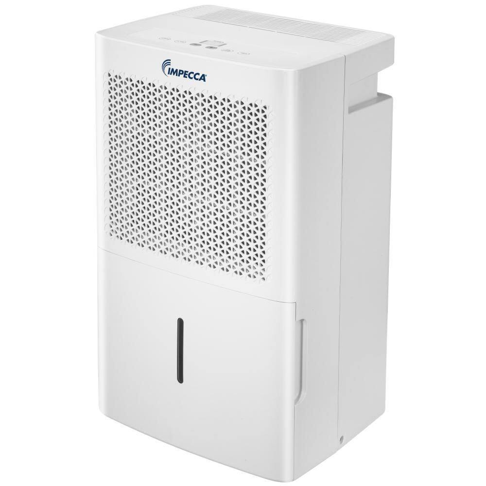 Impecca MIDM50SB24P-974 50-Pint Dehumidifier Pump ES w/Digital LED Display for Bedroom. Basement. or Garage. Energy Star