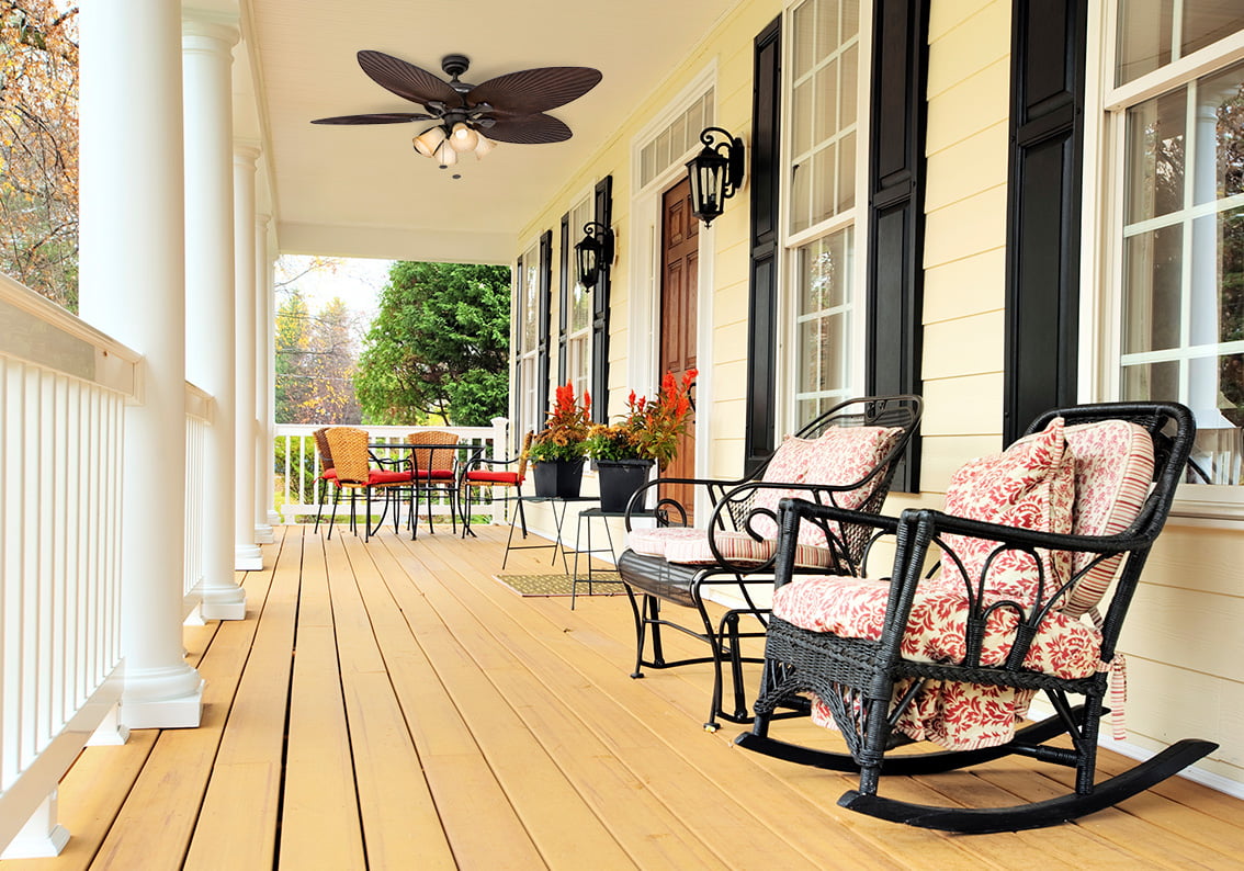 52″ Honeywell Palm Island Bronze. Tropical Ceiling Fan with 4 Light