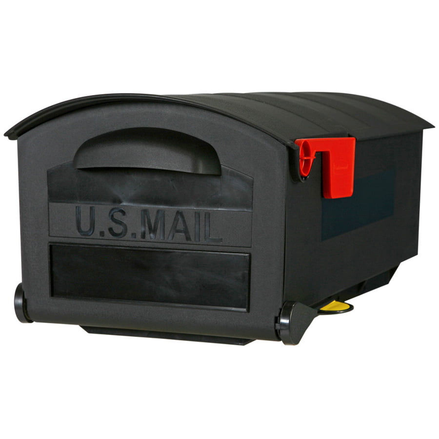 Gibraltar Mailboxes Patriot Large. Plastic. Post Mount Mailbox. Black. GMB515B01