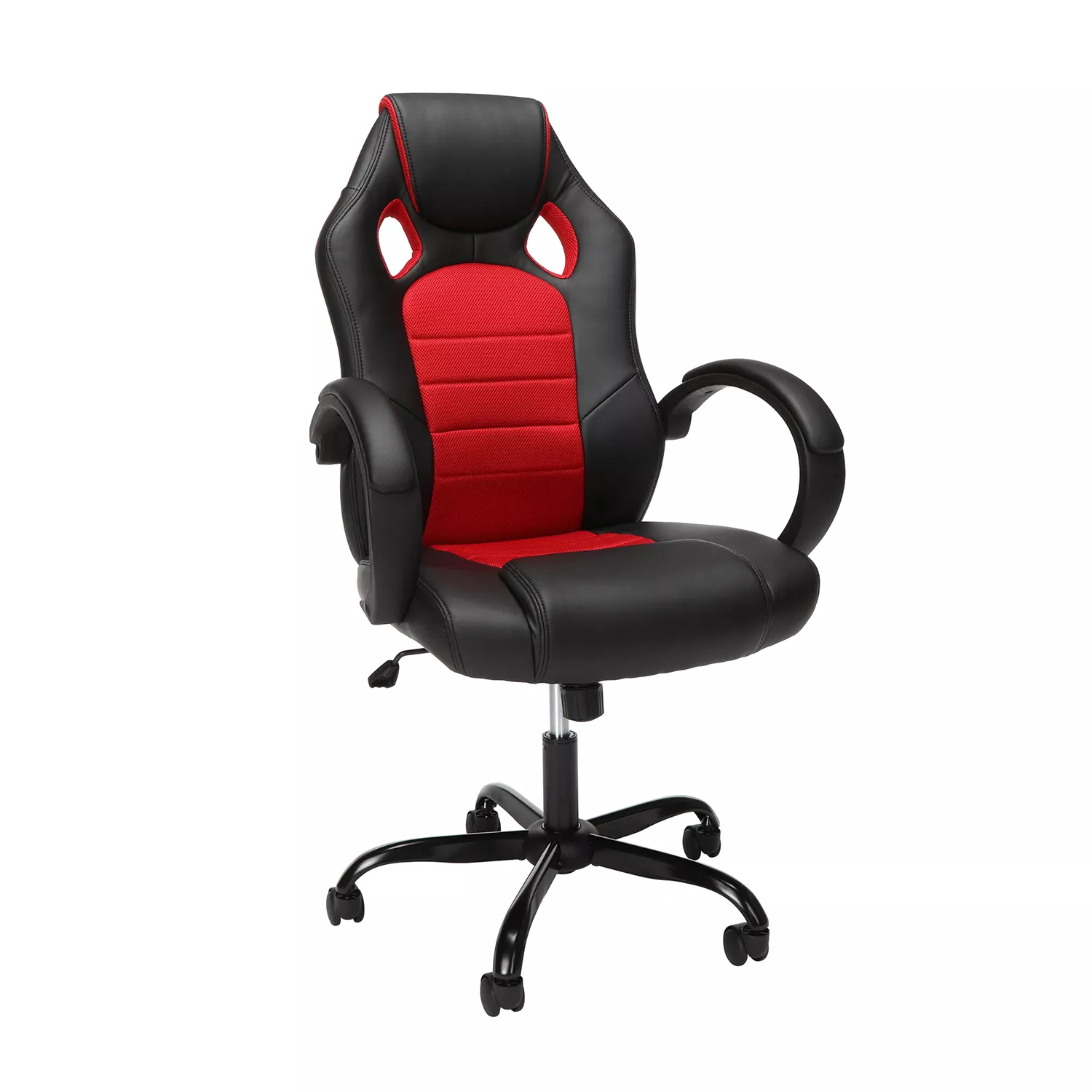 OFM ESS Collection High-Back Gaming Chair. Padded Loop Arms. Red