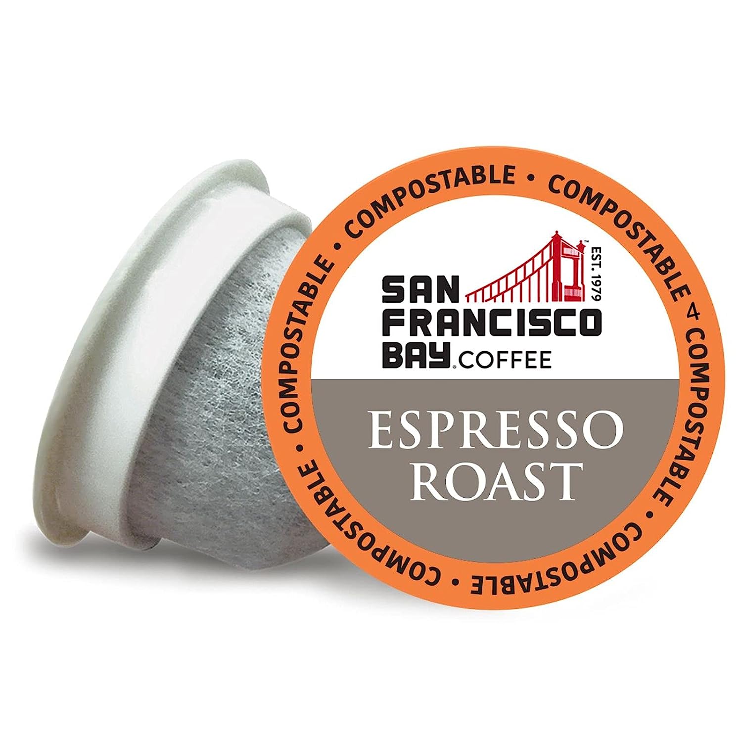 San Francisco Bay Compostable Coffee Pods - Espresso Roast (80 Ct) K Cup Compatible including Keurig 2.0. Dark Roast