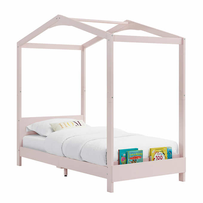 Delta Children ‎W129270-1379 Poppy House Wood Twin Bed. Platform Bed. Pink