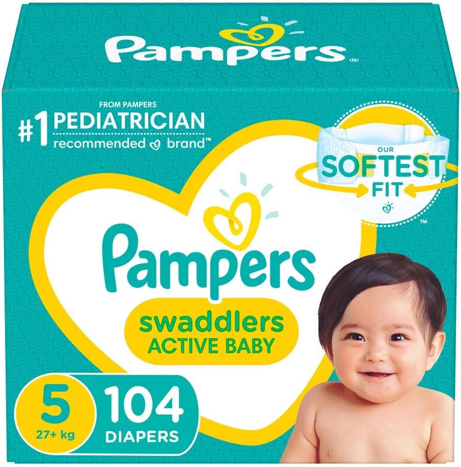 Pampers Swaddlers Active Baby Diaper Size 5 104 Count