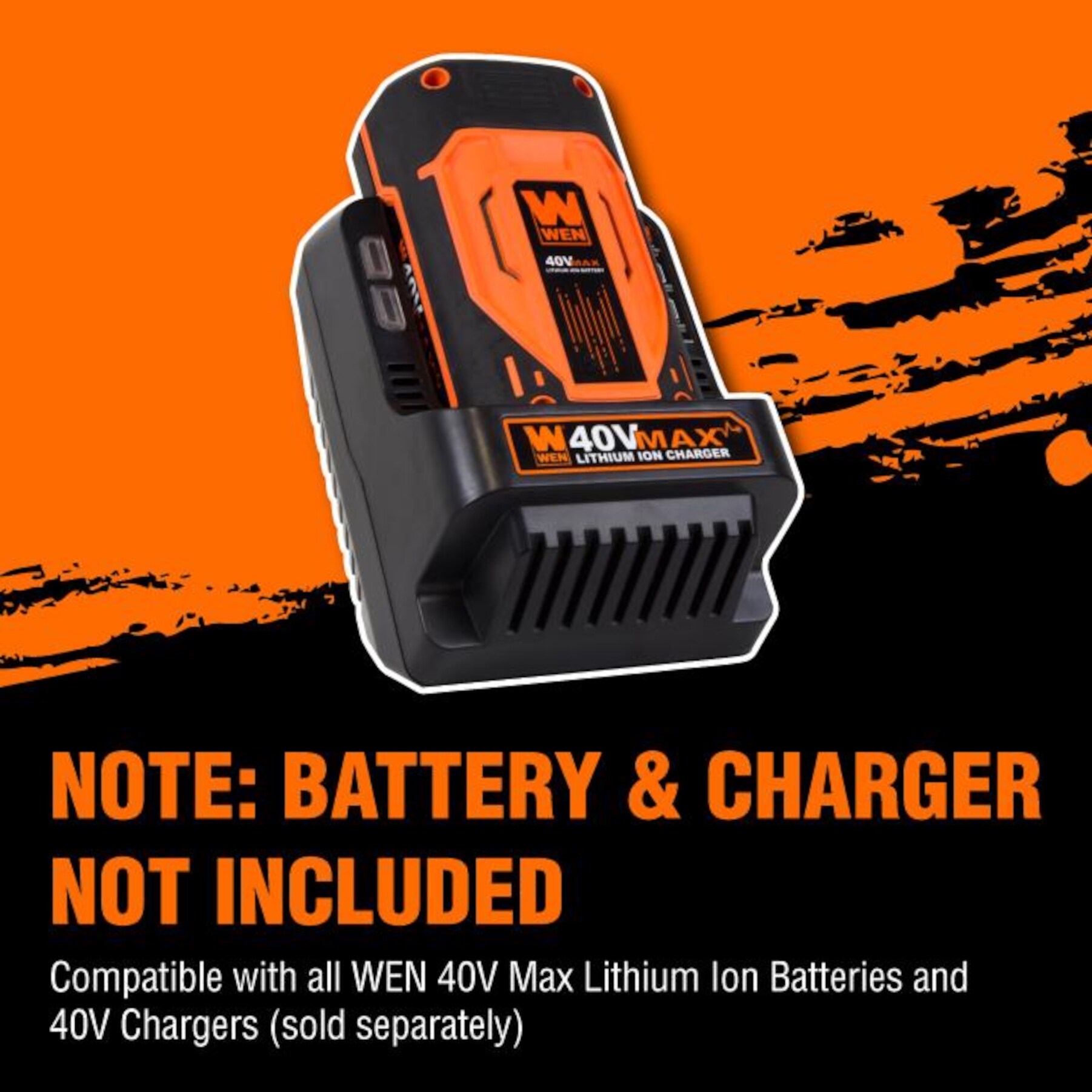 WEN 40-volt Max 16-in Brushless Battery Chainsaw 4 Ah (Battery and Charger Not Included)