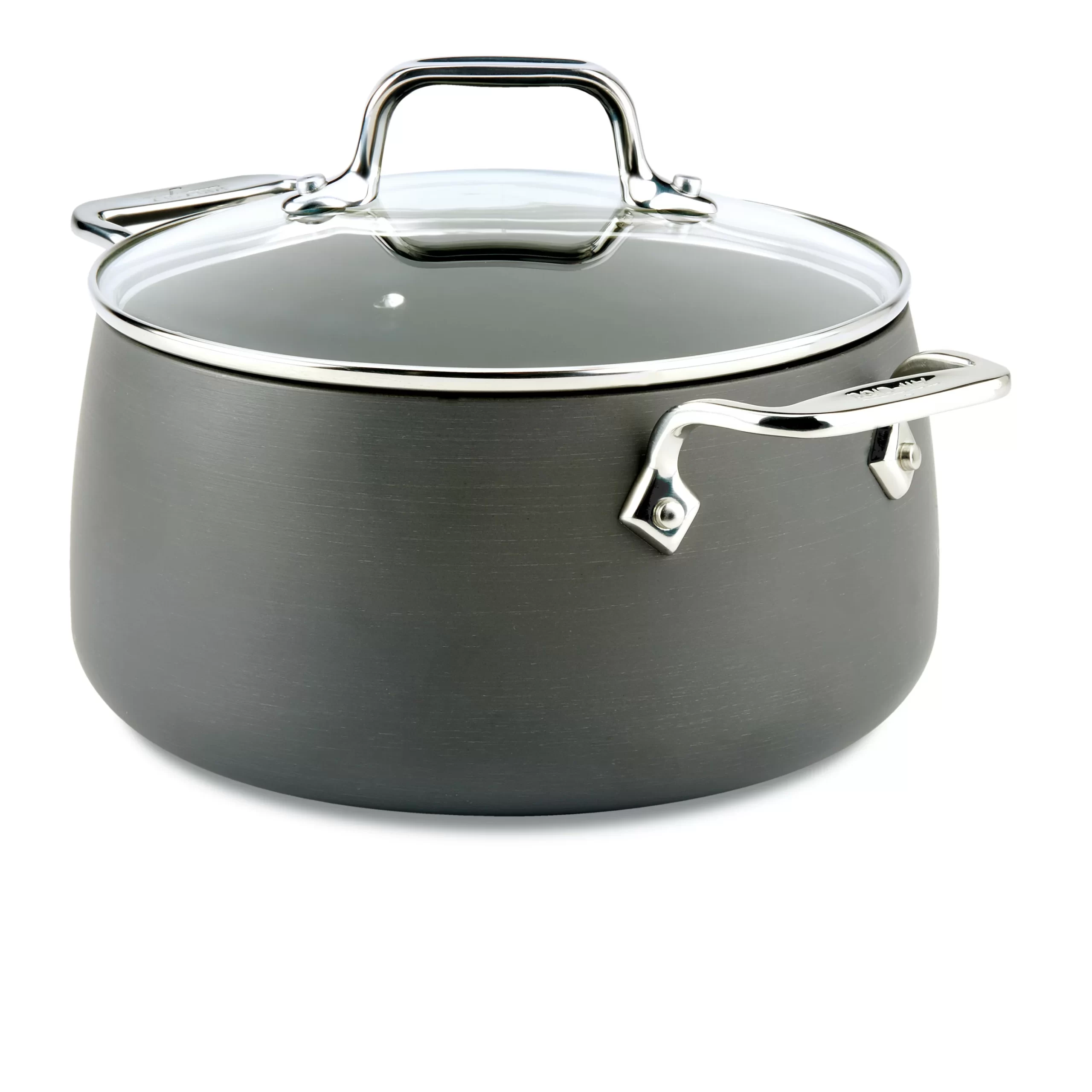 All-Clad E7855264 HA1 Hard Anodized Nonstick Dishwaher Safe PFOA Free Stock Pot Cookware. 8-Quart. Black