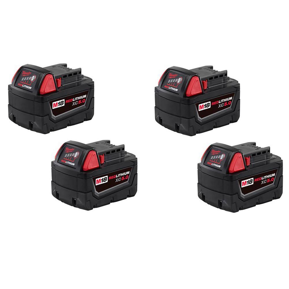 Milwaukee  M18 18-Volt Lithium-Ion XC Extended Capacity Battery Pack 5.0Ah (4-Pack)