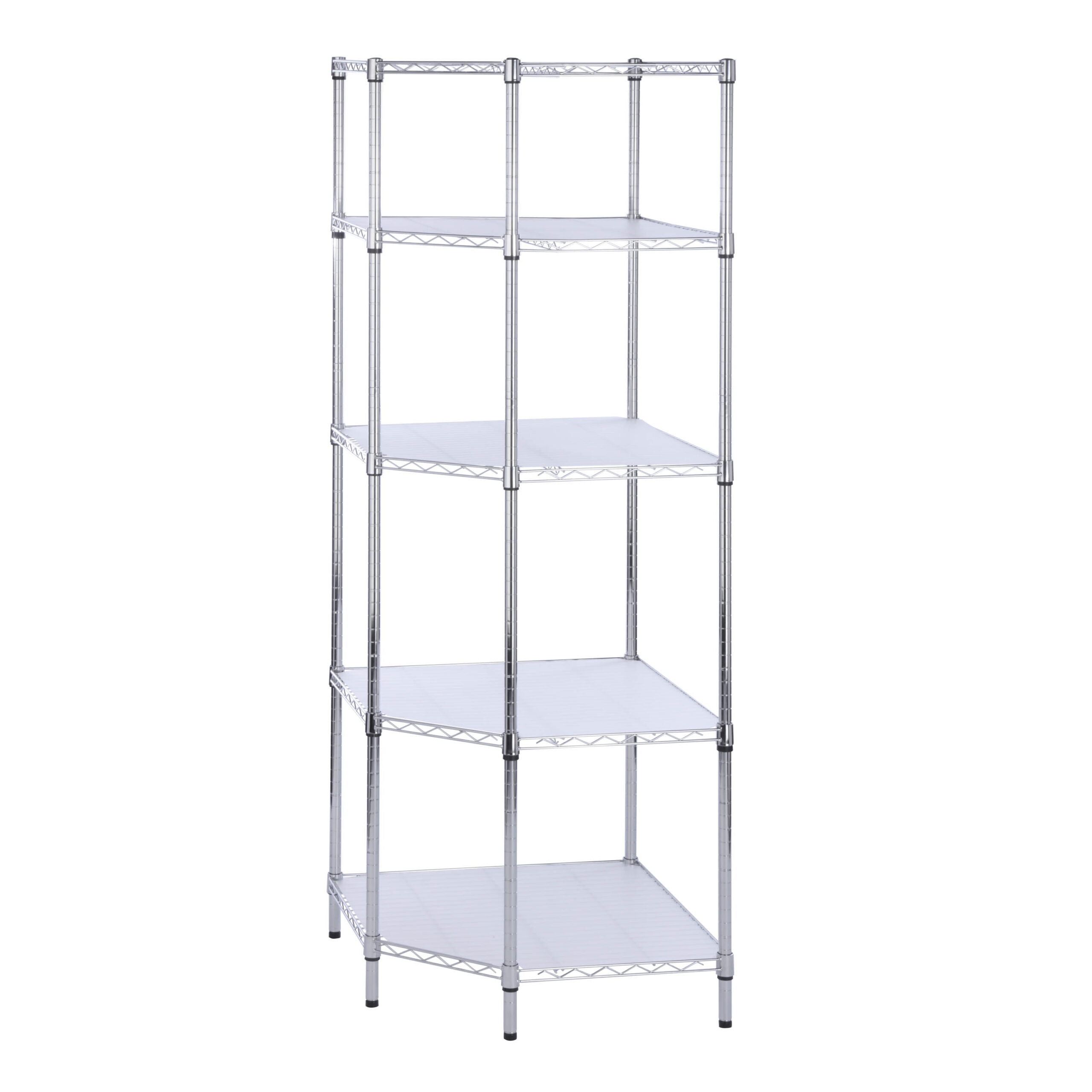 Honey Can Do 5-Tier chrome corner shelf. Basement/Garage