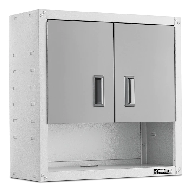 Gladiator GAWG28KVEW Steel Wall-mounted Garage Cabinet in White (28-in W x 28-in H x 12-in D)