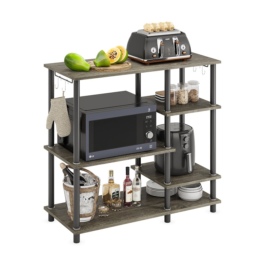 Bestier Baker-s Rack Microwave Oven Stand for Kitchen Grey