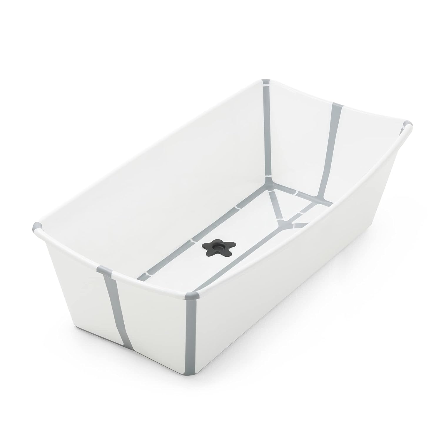Stokke Flexi Bath X-Large. White - Spacious Foldable Baby Bathtub - Lightweight & Easy to Store - Convenient to Use at Home or Traveling - Best for Ages 0-6