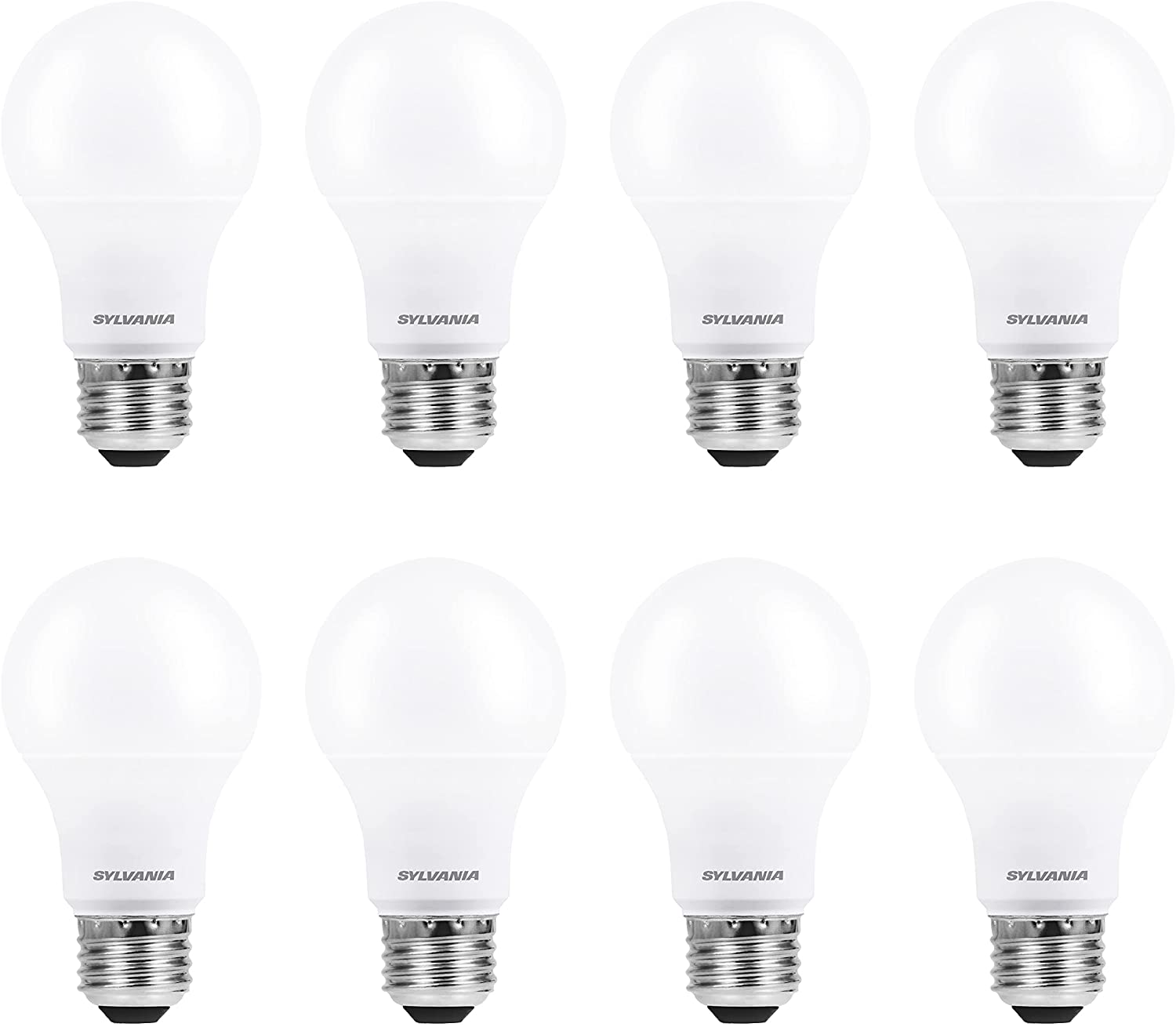 SYLVANIA Eco Led A19 Light Bulb. 60W Equivalent. Efficient 9W - 8 Pack