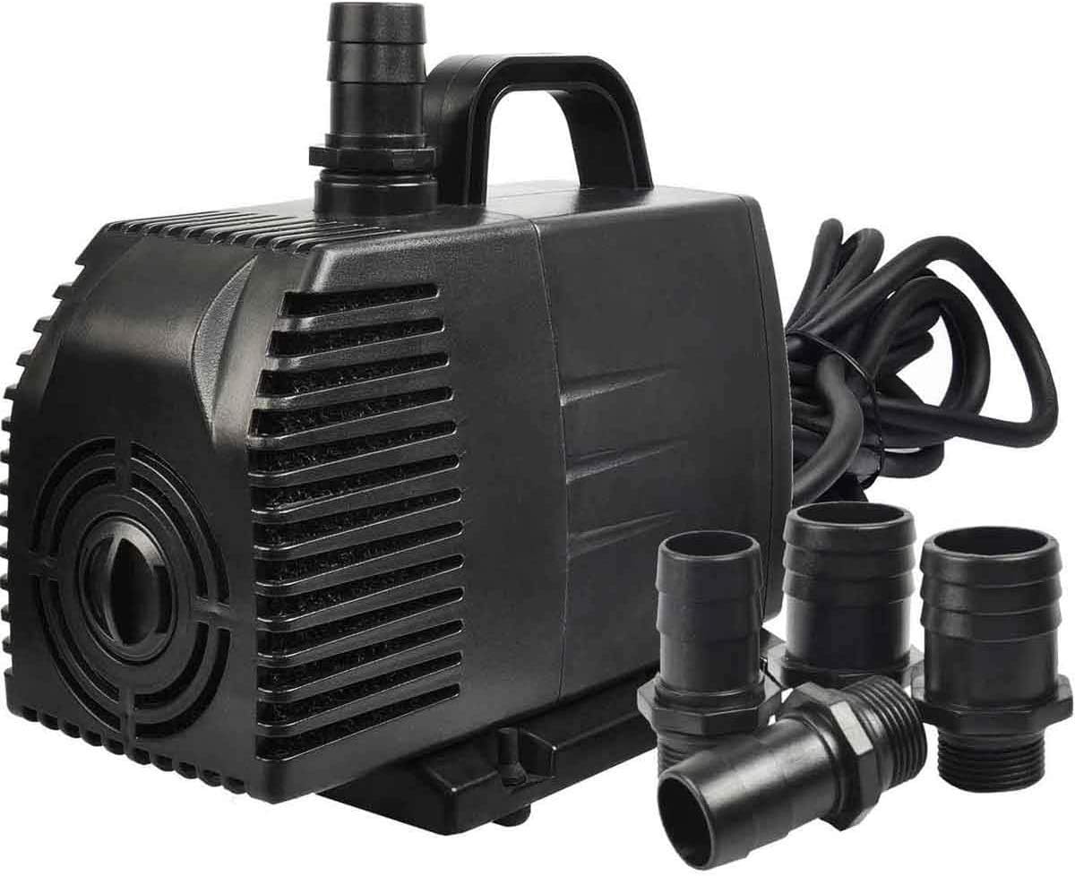 Simple Deluxe 1056GPH 276W Submersible Pump With 15′ Cord. Water Pump For Fish Tank. Hydroponics. Aquaponics. Fountains. Ponds. Statuary. Aquariums & Inline
